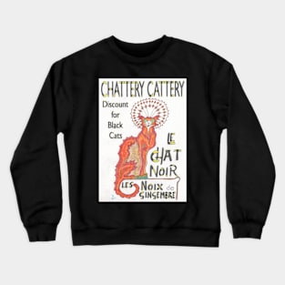 Le Chat Noir the Cattery Advert Crewneck Sweatshirt